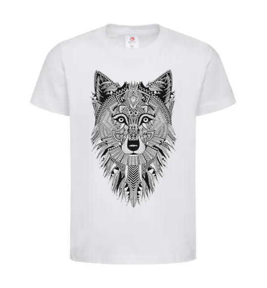 Детская футболка Wolf etnic Белый фото