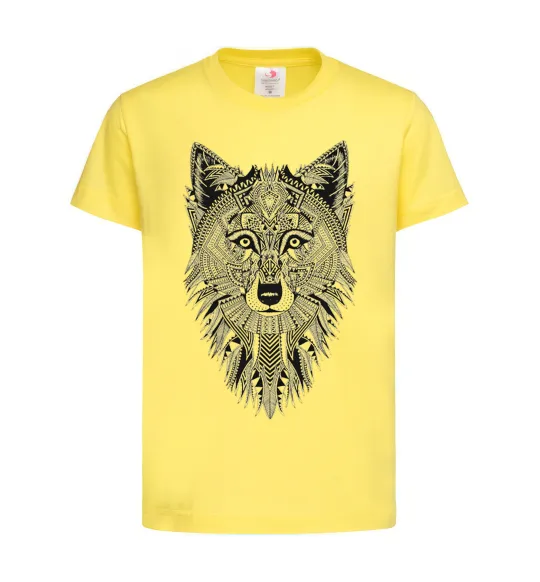 Детская футболка Wolf etnic Лимонный фото