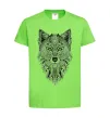 Детская футболка Wolf etnic Лаймовый фото