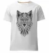 Чоловіча преміум футболка Wolf etnic Білий фото