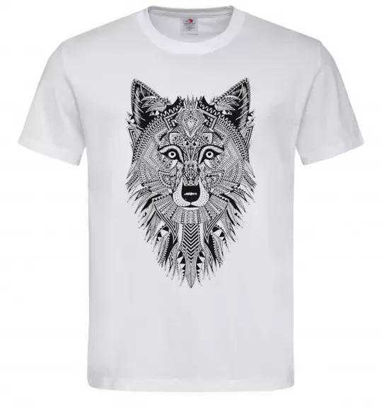 Мужская футболка Wolf etnic Белый фото