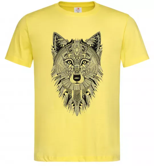 Мужская футболка Wolf etnic Лимонный фото