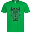 Мужская футболка Wolf etnic Зеленый фото