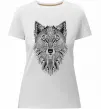 Жіноча преміум футболка Wolf etnic Білий фото