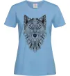 Женская футболка Wolf etnic Голубой фото