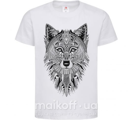 Детская футболка Wolf etnic Белый фото