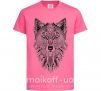 Детская футболка Wolf etnic Ярко-розовый фото