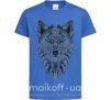 Детская футболка Wolf etnic Ярко-синий фото