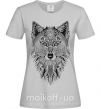 Жіноча футболка Wolf etnic Сірий фото