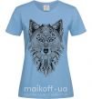 Жіноча футболка Wolf etnic Блакитний фото