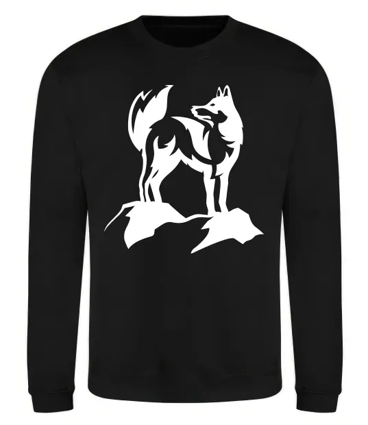 Свитшот Mountain wolf Черный фото