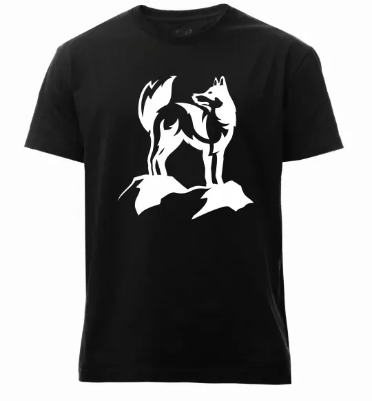 Чоловіча преміум футболка Mountain wolf Чорний фото