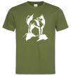 Мужская футболка Mountain wolf Оливковый фото