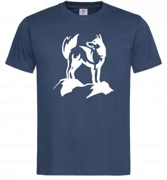 Мужская футболка Mountain wolf Темно-синий фото