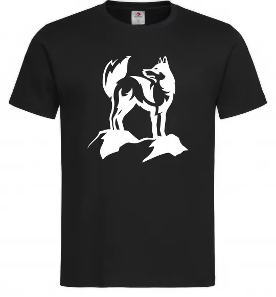 Мужская футболка Mountain wolf Черный фото