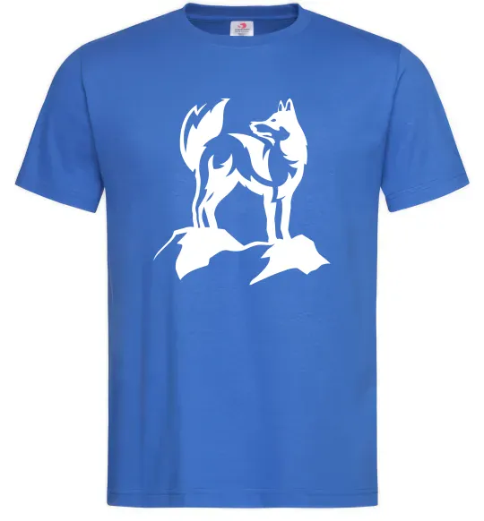 Мужская футболка Mountain wolf Ярко-синий фото