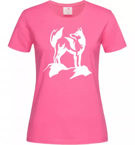 Жіноча футболка Mountain wolf Яскраво-рожевий фото