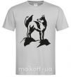 Чоловіча футболка Mountain wolf Сірий фото
