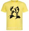 Чоловіча футболка Mountain wolf Лимонний фото