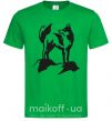 Мужская футболка Mountain wolf Зеленый фото