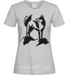Женская футболка Mountain wolf Серый фото
