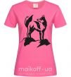 Женская футболка Mountain wolf Ярко-розовый фото