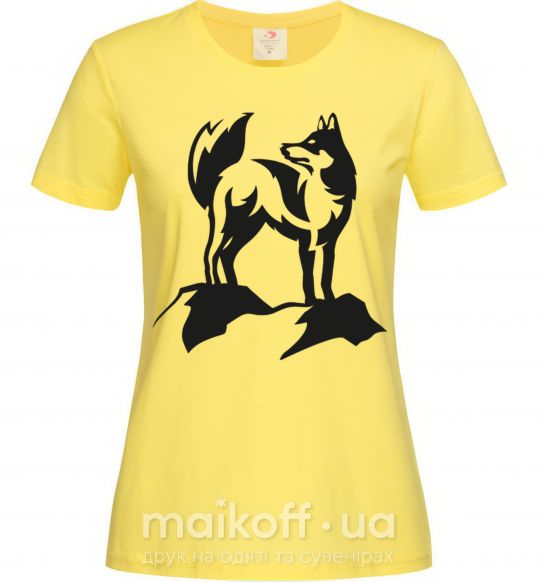 Женская футболка Mountain wolf Лимонный фото