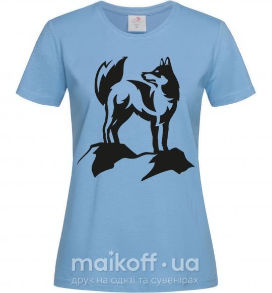 Женская футболка Mountain wolf Голубой фото