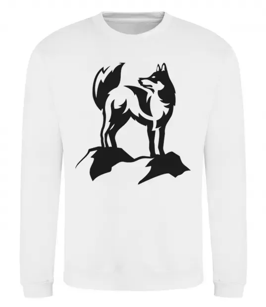 Свитшот Mountain wolf Белый фото