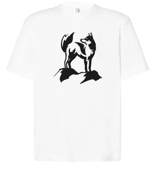 Футболка Оверсайз Mountain wolf Білий фото