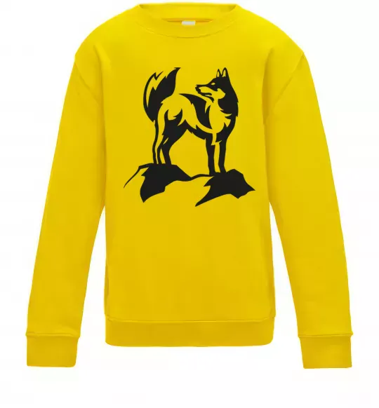 Дитячий світшот Mountain wolf Сонячно жовтий фото