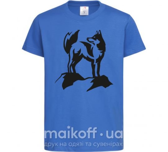 Детская футболка Mountain wolf Ярко-синий фото