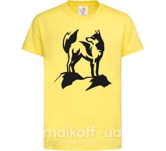 Детская футболка Mountain wolf Лимонный фото