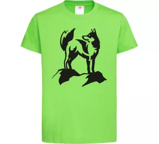 Дитяча футболка Mountain wolf Лаймовий фото
