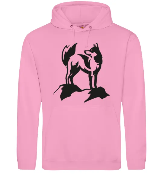 Женская толстовка (худи) Mountain wolf Розовый фото