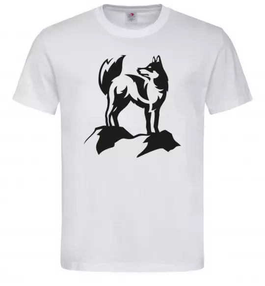 Мужская футболка Mountain wolf Белый фото