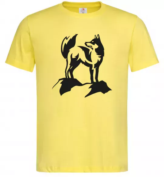 Мужская футболка Mountain wolf Лимонный фото