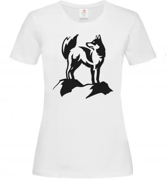 Жіноча футболка Mountain wolf Білий фото