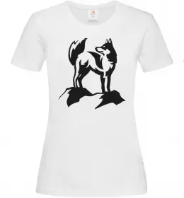 Женская футболка Mountain wolf Белый фото