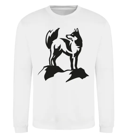 Світшот Mountain wolf Білий фото