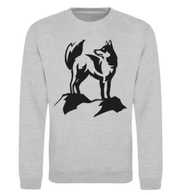 Світшот Mountain wolf Сірий меланж фото