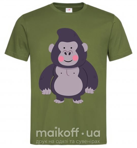 Чоловіча футболка Добрая горилла Оливковий фото