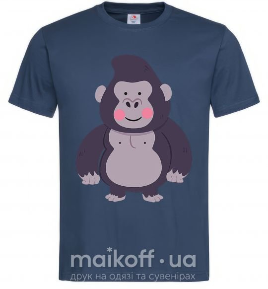 Мужская футболка Добрая горилла Темно-синий фото