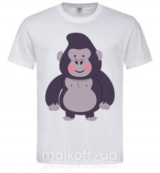 Чоловіча футболка Добрая горилла Білий фото