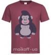 Чоловіча футболка Добрая горилла Бордовий фото