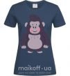 Женская футболка Добрая горилла Темно-синий фото
