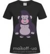 Женская футболка Добрая горилла Черный фото