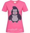 Жіноча футболка Добрая горилла Яскраво-рожевий фото