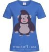 Женская футболка Добрая горилла Ярко-синий фото