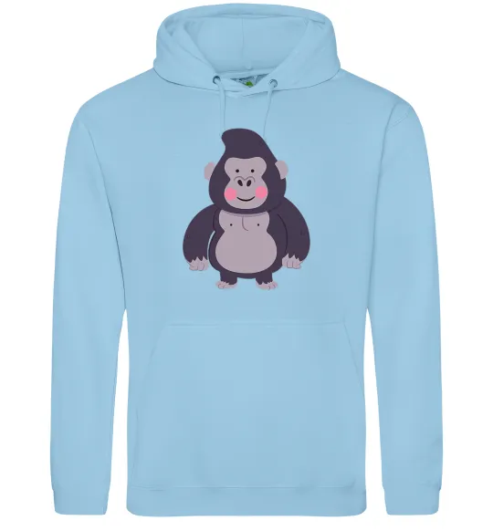 Жіноча толстовка (худі) Добра горила Блакитний фото